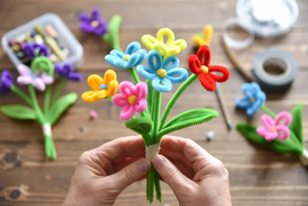 Assembling Your Pipe Cleaner Bouquet