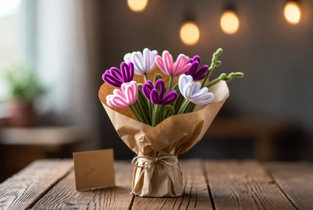 Gift Ideas Using Pipe Cleaner Bouquets