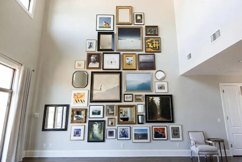 Hang Artwork and Mirrors High to Draw the Eye Upward