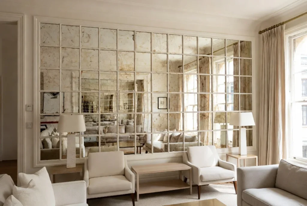 Hang Large Mirrors Strategically to Double the Light