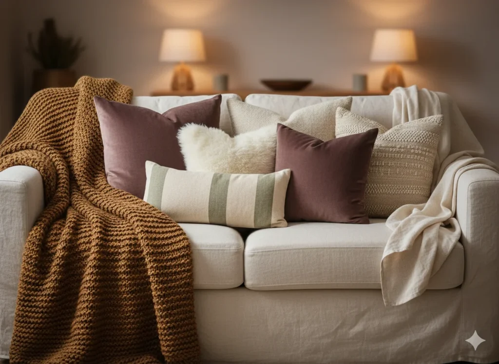 Layer Throws and Cushions Strategically