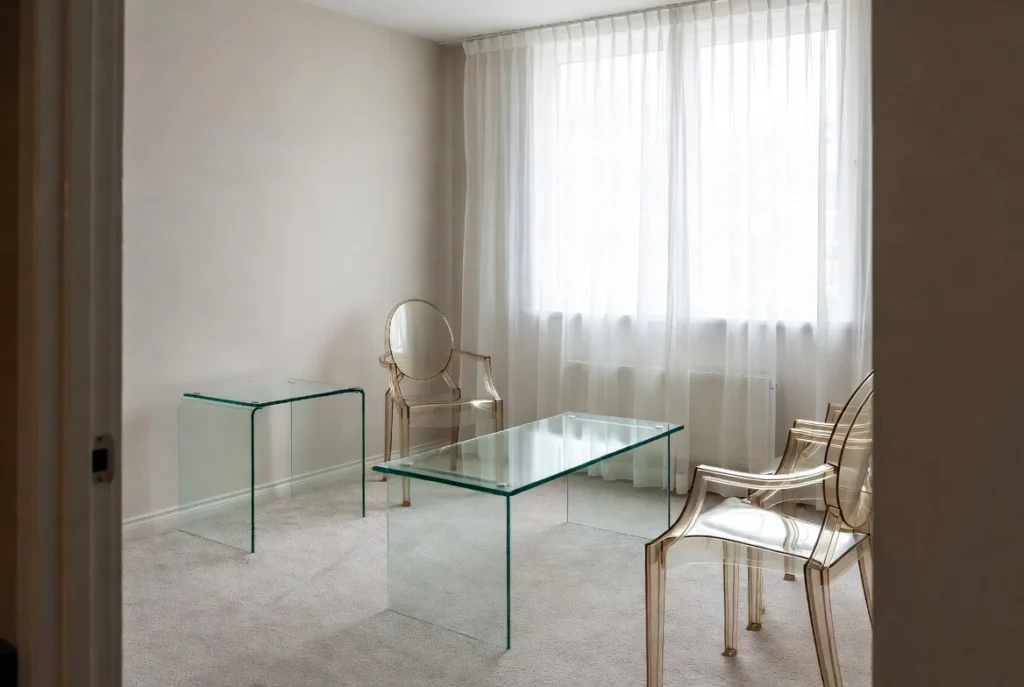 Use Glass or Lucite Furniture to Keep Sightlines Open