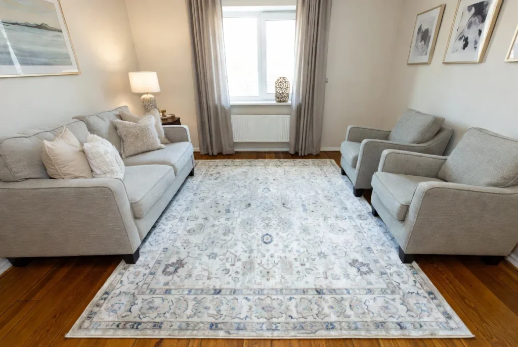 Use One Large Rug Rather Than Multiple Small Ones