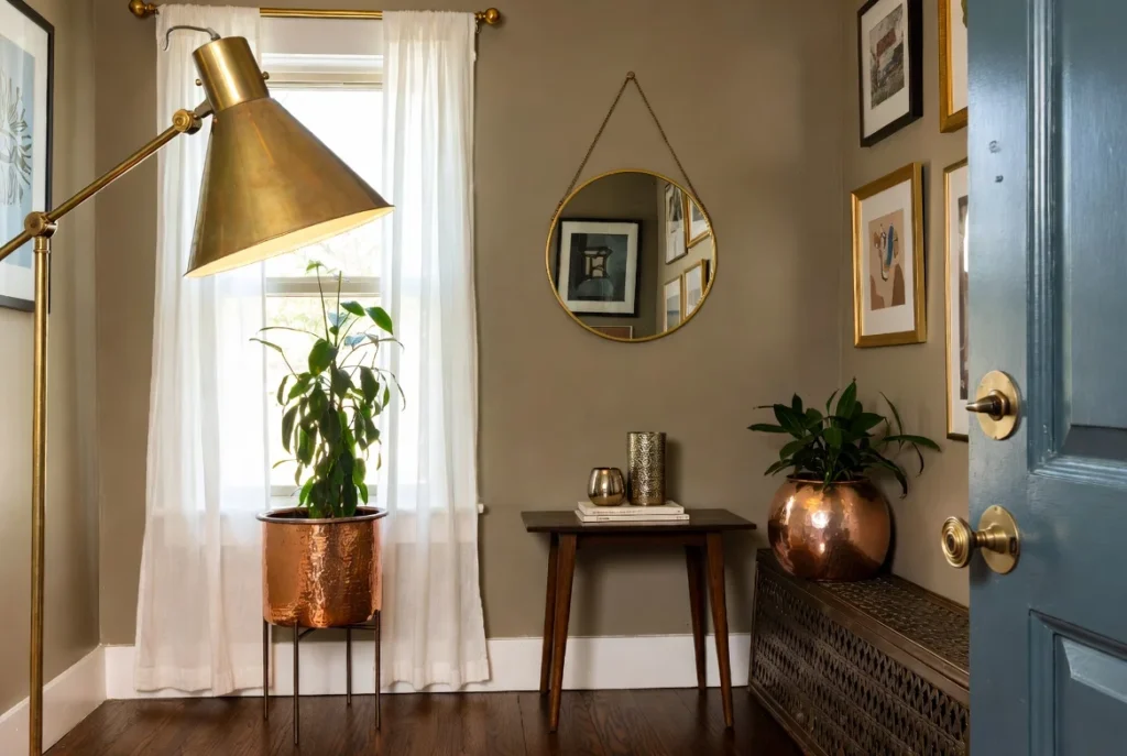 Add Brass and Metallic Accents