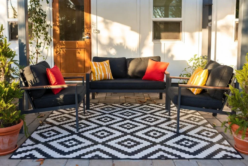 Add Outdoor Rugs for Warmth
