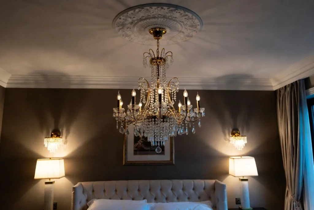 Add Statement Crystal or Brass Lighting