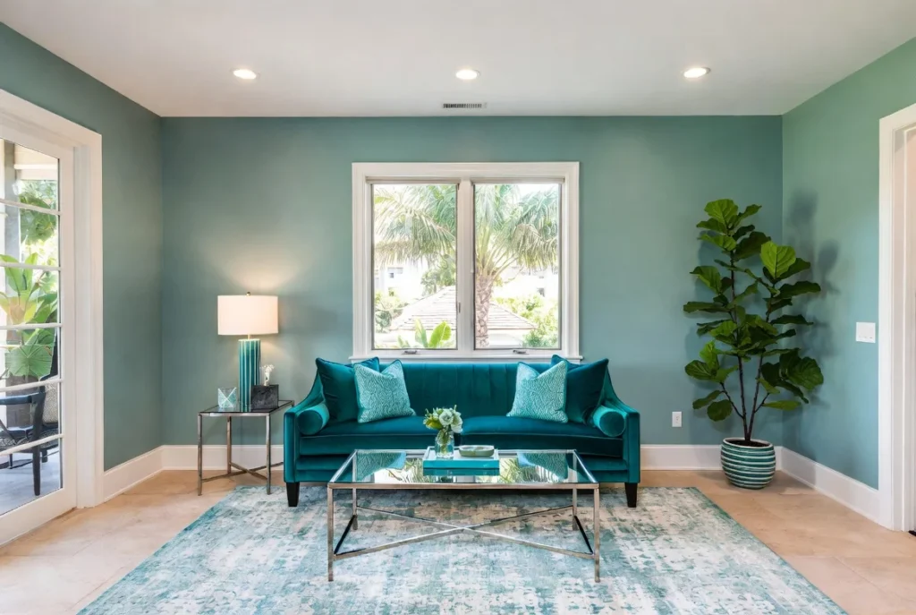 Add Teal and Turquoise for Calm Vibrancy