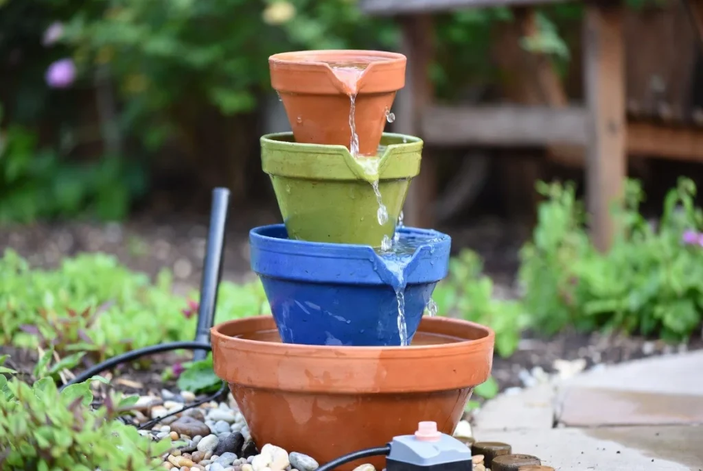 Build Tiered Terra Cotta Pot Fountains