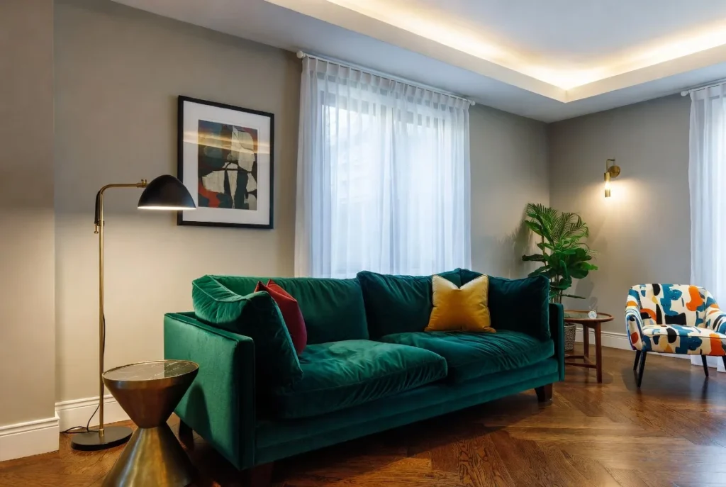 Choose a Bold Colorful Sofa as Your Focal Point