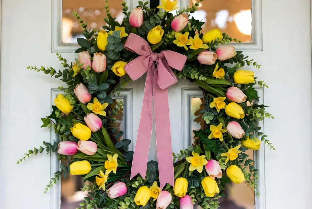 Classic Tulip and Daffodil Wreath