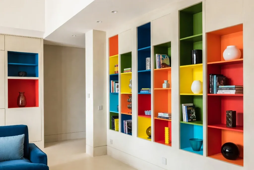 Create Colorful Built-In Shelving