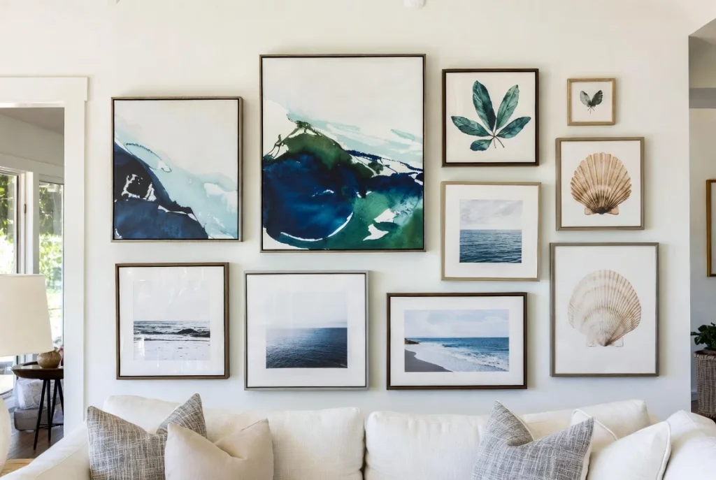 Create Gallery Walls with Coastal Art
