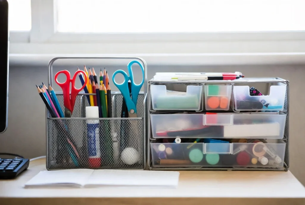 Create Homework and Art Supply Stations
