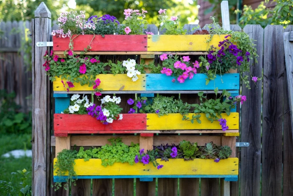 Create Vertical Pallet Planters