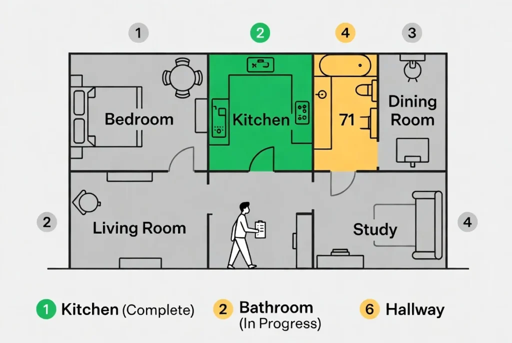 Declutter Room by Room, Not All at Once