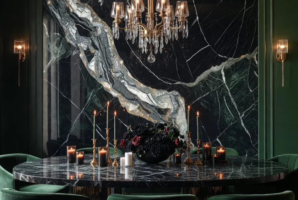 Design a Moody Dark Marble Table