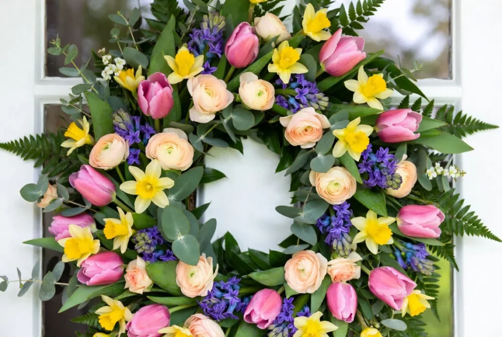 Fresh Cut Flower Wreath for Special Occasions