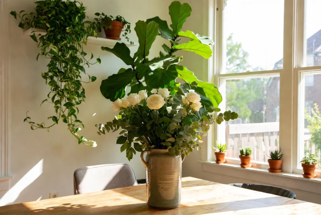 Include Fresh Greenery and Florals