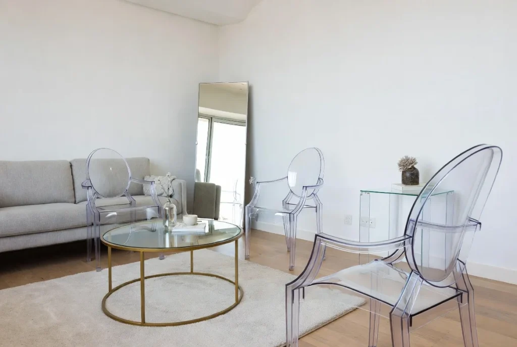 Incorporate Transparent and Reflective Furniture