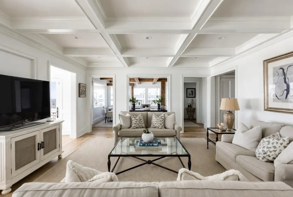 Install Coffered or Beamed Ceilings