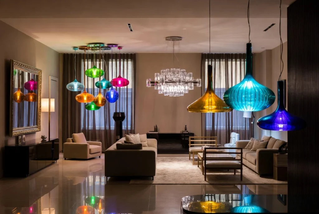 Install Colorful Lighting Fixtures