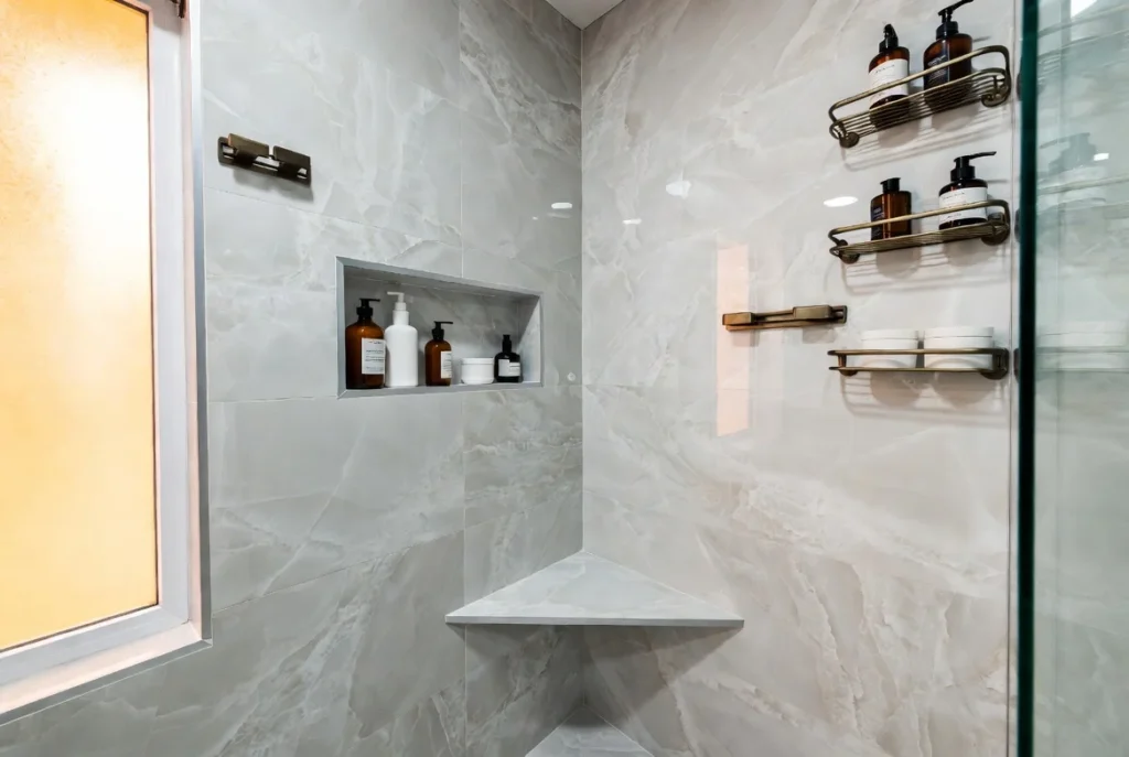 Install Creative Shower Storage Solutions