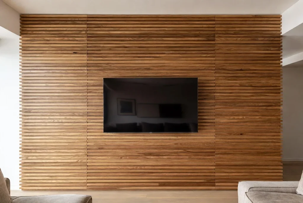 Install Floating Wood Panel Walls