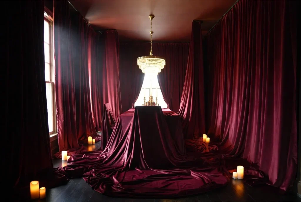 Install Moody Floor-to-Ceiling Curtains