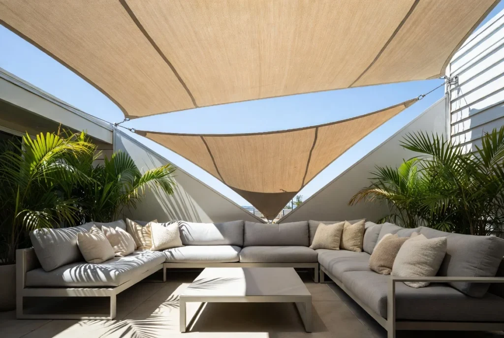 Install Retractable Awnings or Shade Sails
