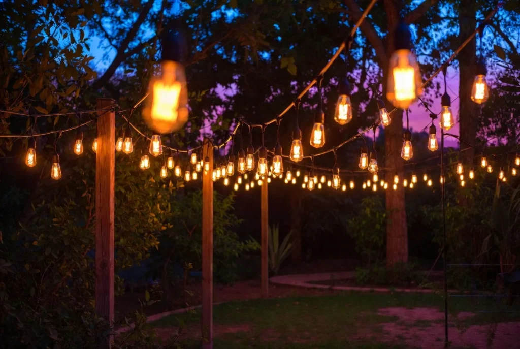 Install String Light Canopies