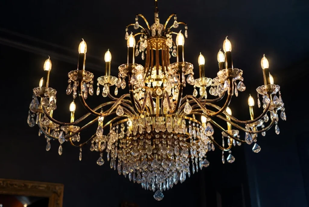 Install a Statement Brass Chandelier