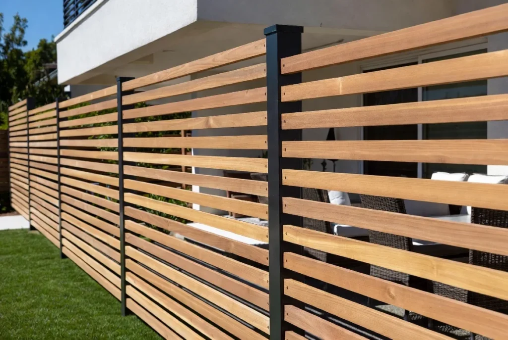 Modern Horizontal Slat Wall with Gaps