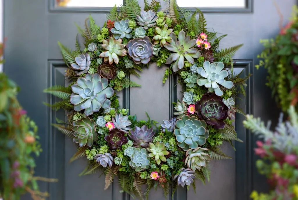 Succulent and Greenery Spring Wreath