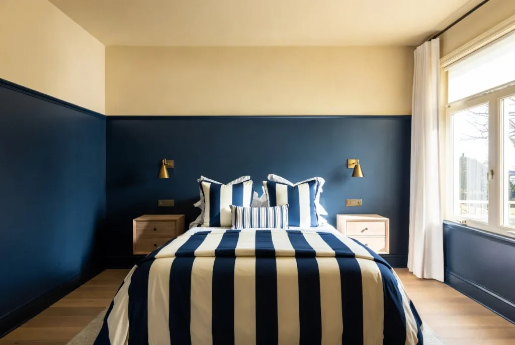 Two Tone Bedroom Wall Color Schemes