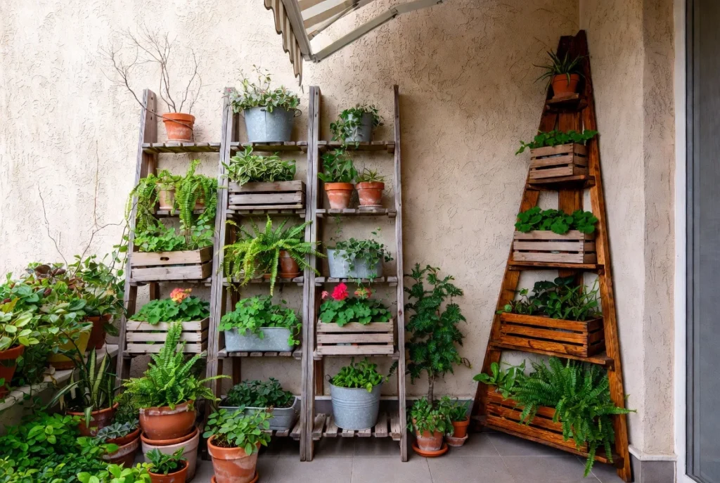 Use Tiered Plant Stands