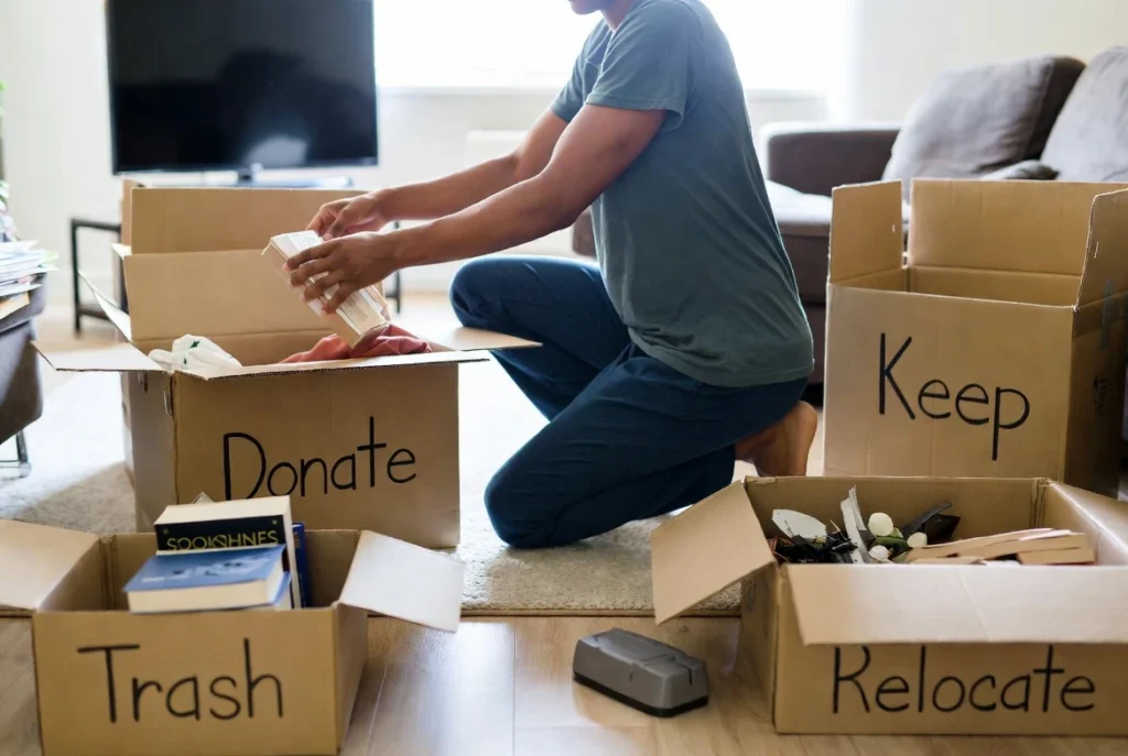 Use the 4-Box Decluttering Method