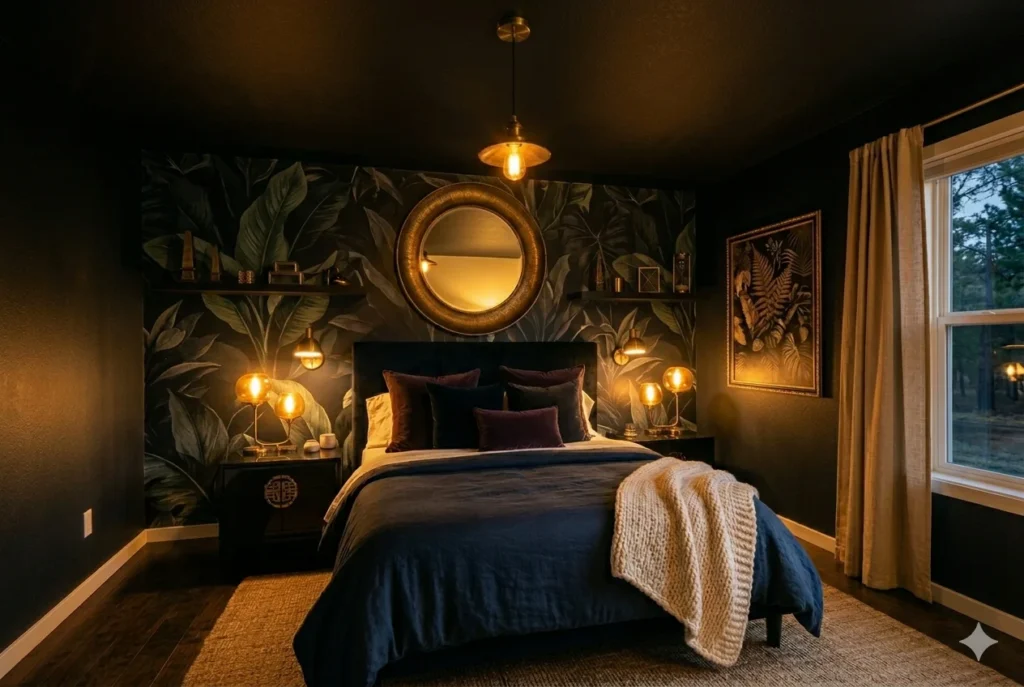 Add Dramatic Dark Wallpaper for Texture and Pattern