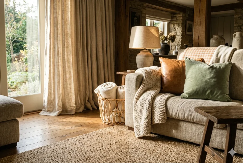 Add Texture and Layered Textiles for Warmth