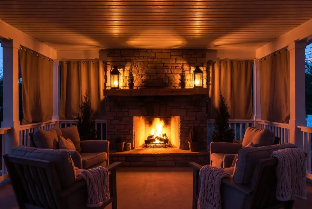 Add Warmth with an Outdoor Fireplace or Fire Pit Area