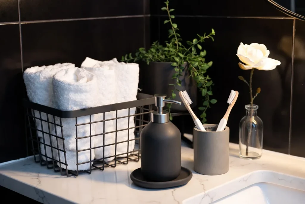 Black Bathroom Accessories and Decor for the Finishing Touch