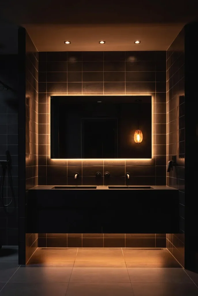 Black Bathroom Lighting Ideas for Perfect Atmosphere