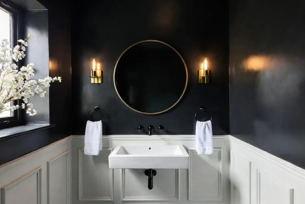 Black Bathroom Walls for Atmospheric Drama