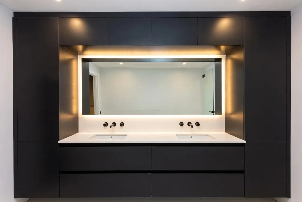 Black Vanity Bathroom Ideas That Anchor the Space
