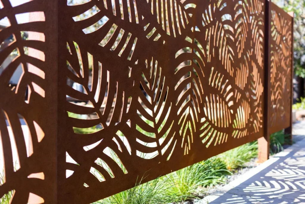 Corten Steel Privacy Screens for Industrial Chic
