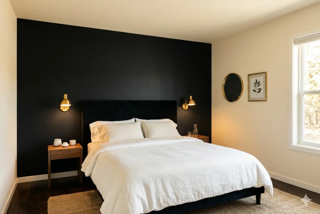 Create a Black Accent Wall as a Bold Focal Point