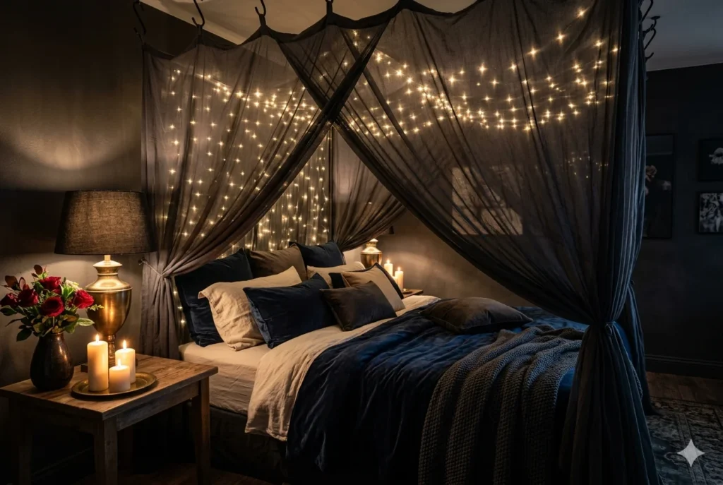 Design a Dark Romantic Bedroom for Intimate Atmosphere