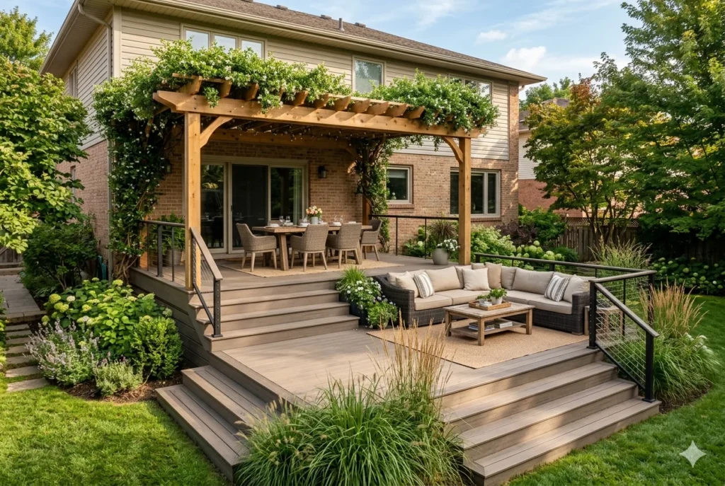 Design a Multi-Level Deck for Defined Outdoor Rooms