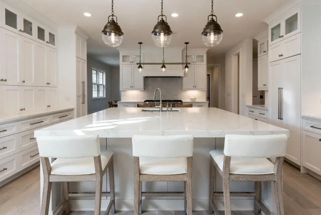 Design a Stunning White Kitchen Island