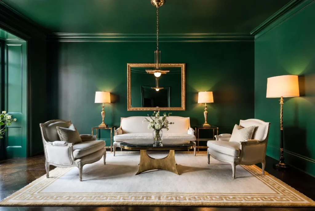 Design an Emerald Green Living Room for Bold Luxury