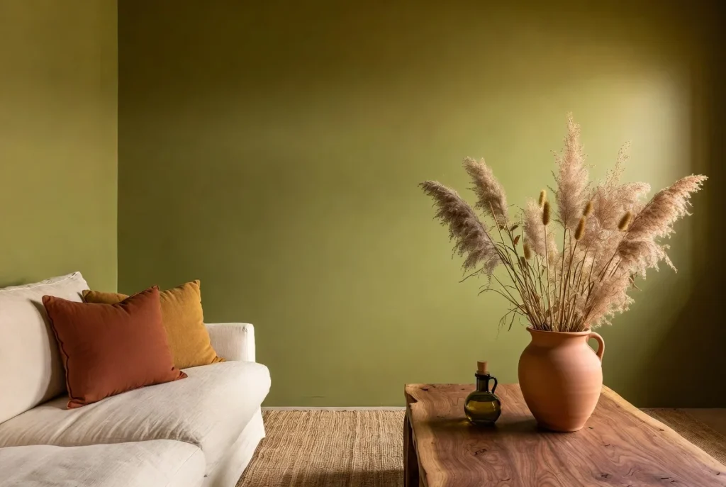 Incorporate an Olive Green Living Room Palette